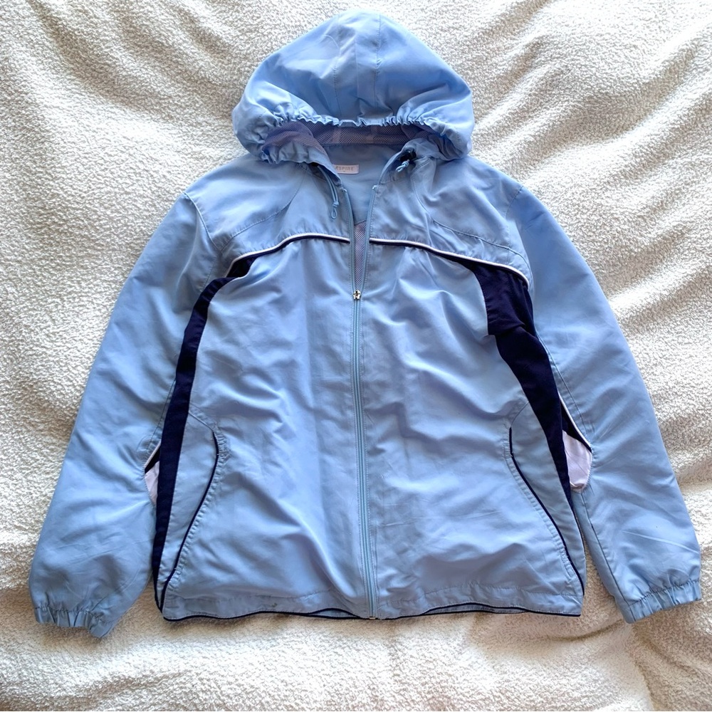 Blue and Navy Windbreaker Sport Jacket